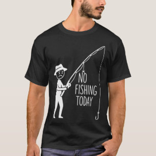 Kein Fischfang Heute, Lustige Traurige Stockfigur T-Shirt