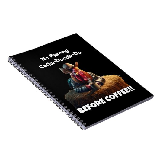 Kein flammendes Cocka-Doodle-Do Notizblock (Rechte Seite)