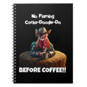 Kein flammendes Cocka-Doodle-Do Notizblock (Vorderseite)