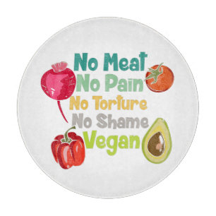 Kein Fleisch Kein Schmerz Veganer Spruch Schneidebrett