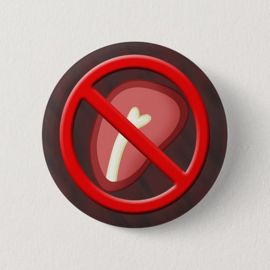 Kein Fleisch-Knopf 02 Button (Vorderseite)