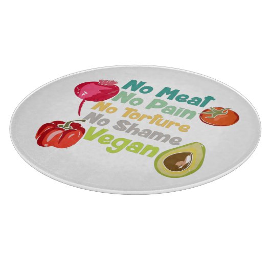Kein Fleisch ohne Schmerzen Veganes Sprichwort Schneidebrett (Ecke)