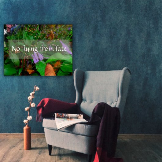 Kein Fliegen vor dem Sprichwort-Poster des Schicks Poster