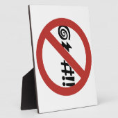 Kein Fluch erlaubt, Zeichen, Virginia, USA Fotoplatte (Seite)