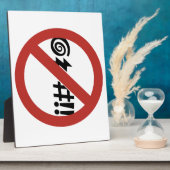 Kein Fluch erlaubt, Zeichen, Virginia, USA Fotoplatte (Seite)