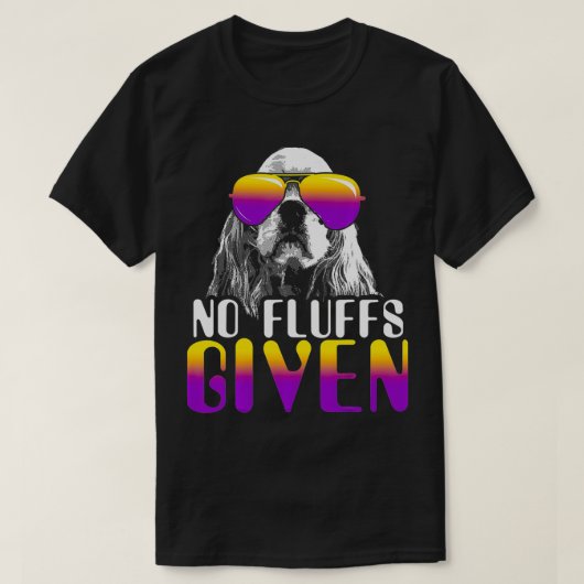 Kein Fluffs, dem Cocker Spanische Sonnenbrille Nie T-Shirt (Design vorne)