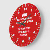 Kein Foto Autopsie Zimmer Sign Große Wanduhr (Winkel)