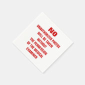 Kein Foto Autopsie Zimmer Sign Serviette (Ecke)