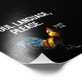 Kein Foul Language Fowl Fotodruck (Ecke)