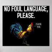 Kein Foul Language Fowl Poster (Vorne)