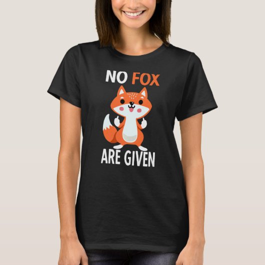 Kein Fox wird dem Middle Finger Fox verabreicht T-Shirt (Vorderseite)