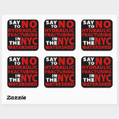 Kein Fracking in NYC Watershed - Square Stickers (Blatt)