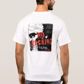 Kein Fracking T - Shirt im Rot, Schwarzweiss (Rückseite)