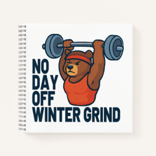 Kein freier Tag im Wintertraining Notizblock