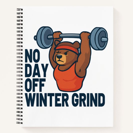Kein freier Tag im Wintertraining Notizblock (Vorderseite)