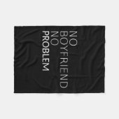 Kein Freund kein Problem Funny Sarcastic Geschenk Fleecedecke (Vorderseite (Horizontal))