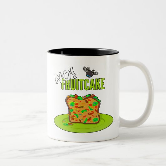 Kein Fruitcake Funny Mug Zweifarbige Tasse (Rechts)