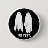 Kein Fuß-Geist-einfarbiger Geek beunruhigtes Button (Vorderseite)