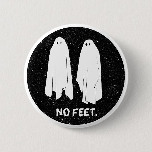 Kein Fuß-Geist-einfarbiger Geek beunruhigtes Button (Vorderseite)