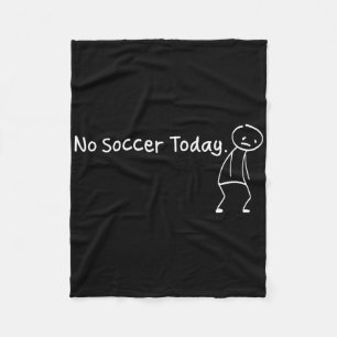 Kein Fußball Heute Lustiger Trauriger Stickman Fuß Fleecedecke