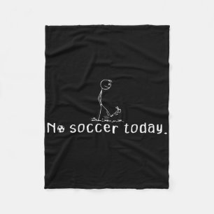 Kein Fußball heute Lustiger trauriger Stockmann Fu Fleecedecke