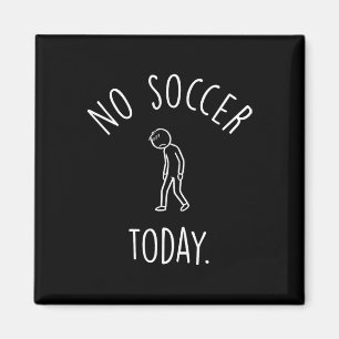 Kein Fußball heute Traurige Strichmännchen Fußball Magnet