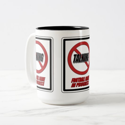 Kein Fußball-Spiel im Gange Kaffeepause Tasse (Vorderseite Links)