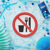 Kein Futter- und Alkoholzeichen Pappteller (Party)