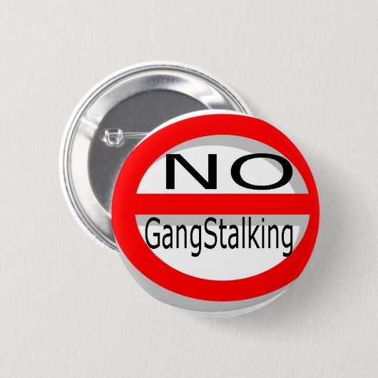 Kein Gangstalking Button (Vorne & Hinten)