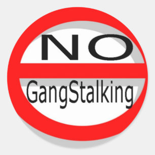 Kein Gangstalking Runder Aufkleber