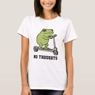 Kein Gedanken Frosch Scooter Lustiges Meme T-Shirt
