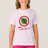 KEIN GEDECKT | NO to COVID-19 Word Art T - Shirt (Vorderseite)