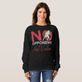 Kein Gegner nur Opfer Lacrosse Player Sweatshirt (Vorne ganz)