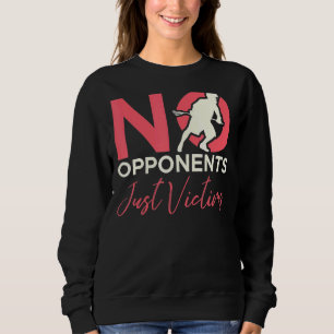 Kein Gegner nur Opfer Lacrosse Player Sweatshirt