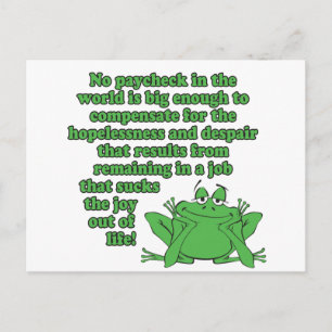 Kein Gehaltsscheck in der Welt.... Postkarte