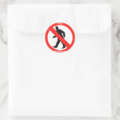 Kein Gehen. Runder Aufkleber (Tasche)