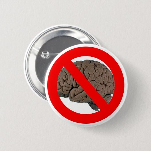 Kein Gehirn Button (Vorne & Hinten)