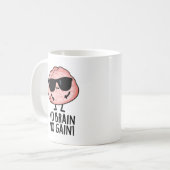 Kein Gehirn kein Gewinner Funny Brain Pub Kaffeetasse (Vorderseite Links)