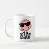Kein Gehirn kein Gewinner Funny Brain Pub Kaffeetasse (Links)