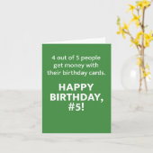 Kein Geld in diesem Kartenspiel / Witz Karte (Gelbe Blume)