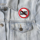 Kein genetisch verändertes Lebensmittel Button (Beispiel)