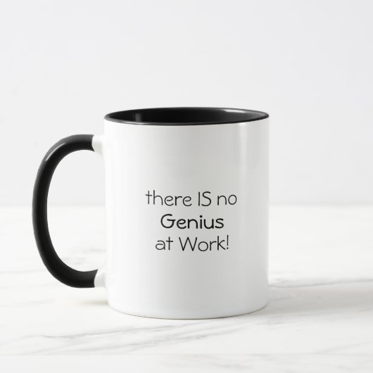 Kein Genie Funny Quote Kaffee Tasse (Links)