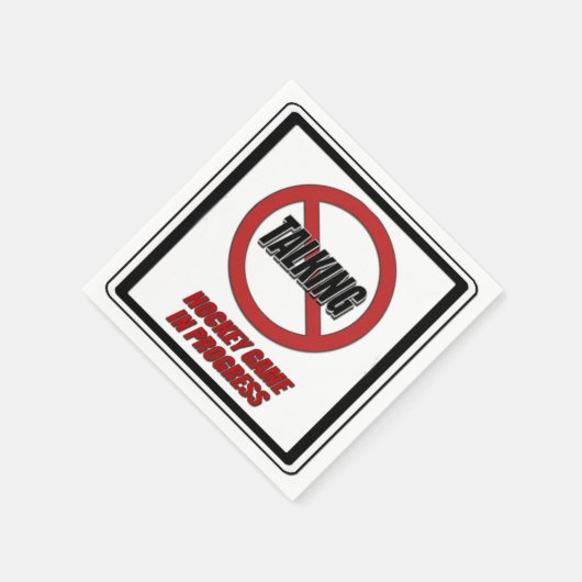 Kein Gerede über Hockey-Spiel im Fortschrittspapie Serviette (Ecke)