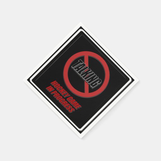 Kein Gerede über Hockey-Spiel im Fortschrittspapie Serviette (Ecke)