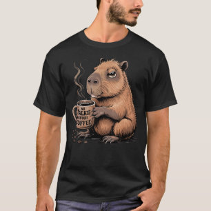 Kein Gerede Vor Kaffee Capybara Kaffeetrinker T-Shirt