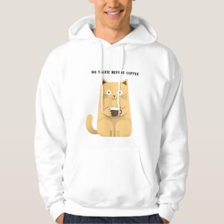 Kein Gerede Vor Kaffee – Lustiger Katzen Kaffee Li Hoodie