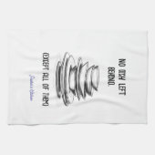 Kein Gericht Verlassen Hinter Funny Personalisiert Geschirrtuch (Horizontal)