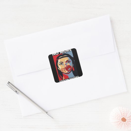 Kein gestohlenes Schwestermädchen Quadratischer Aufkleber (Umschlag)