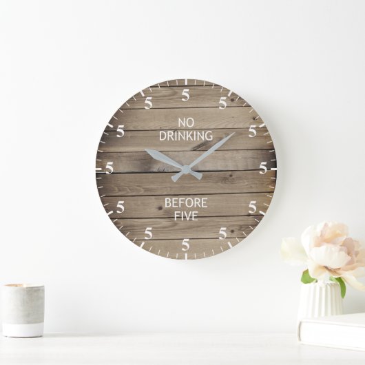 Kein Getränk vor 17.00 Uhr Funny Imitats Holz (Zuhause)