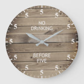 Kein Getränk vor 17.00 Uhr Funny Imitats Holz (Vorderseite)